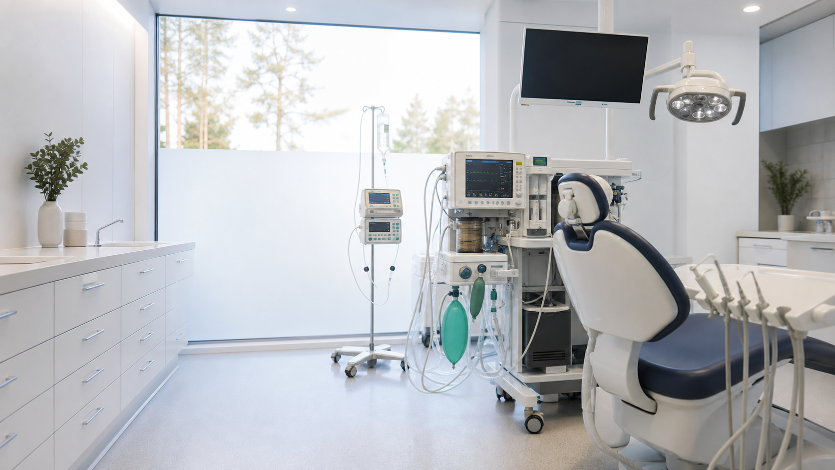 Moderni hammashoitohuone anestesiavalmiudessa